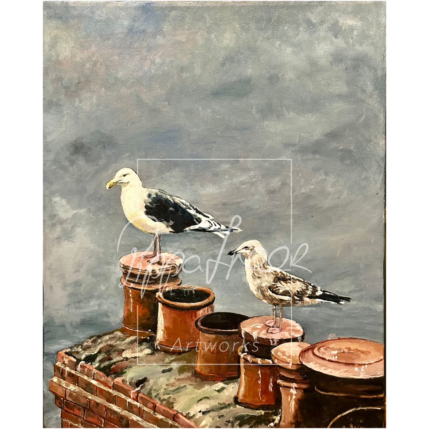 'The Gulls from Clovelly Village, North Devon'