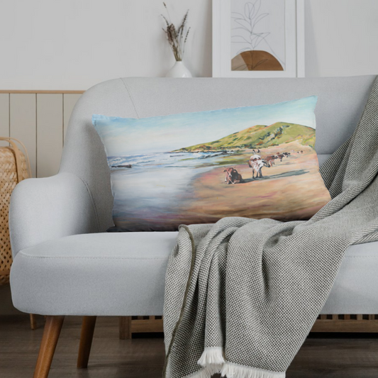'Cow Dung Bay' Throw Pillow Case (60x30cm)