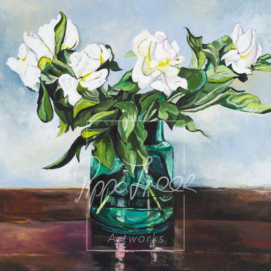 'White Peonies in a Vase'