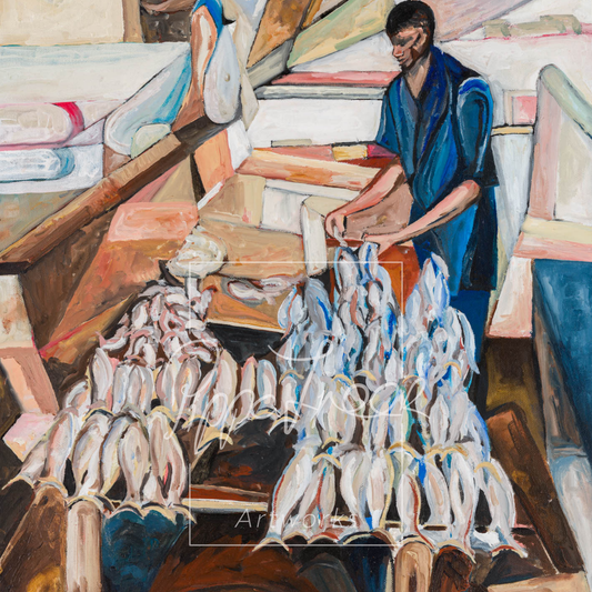 'Fishmonger Stall, Zanzibar'